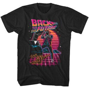 Back To The Future Neon Synthwave Sunset 80s Retro T-Shirt 51